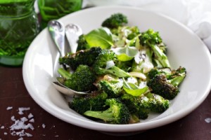 Oven Roasted Broccoli with Parmesan and Garlic