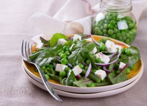 Pea and Arugula Salad with Feta