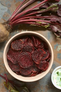 Beet Chips and Zesty Dip